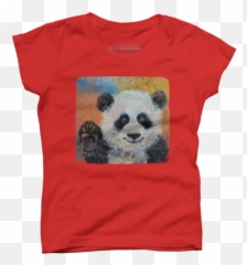 New Panda Girlu0027s T - Shirts Design By Humans Emoji,Panda Emoji Chibi Png