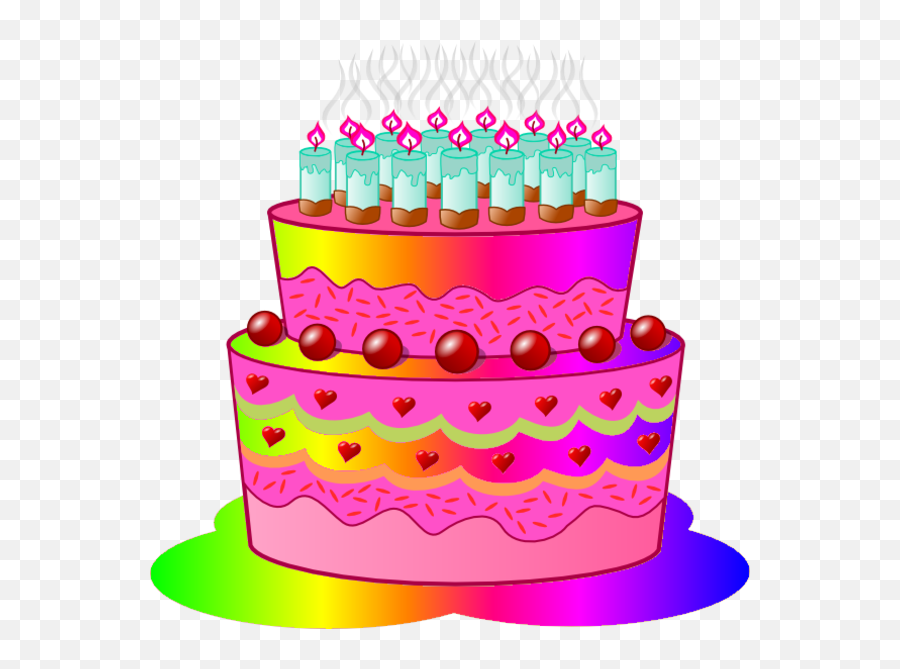 June Clipart Birthday Cake June - Moving Birthday Cake Animation Emoji,Animated Birthday Emoticons