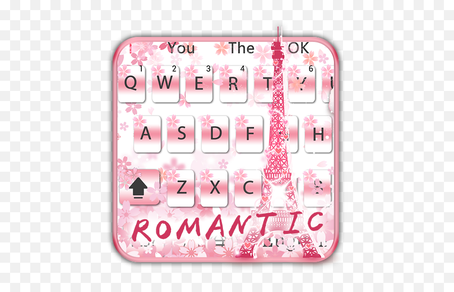 Pink Cherry Tower In Paris Keyboard Theme - Apps En Google Play Dot Emoji,Paris Emoji Keyboard