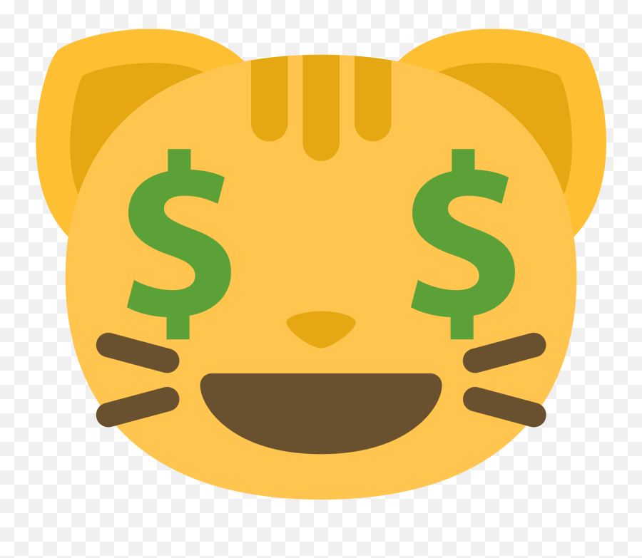 Free Emoji Cat Face Dollar Png With - Happy,Dollar Face Emoji