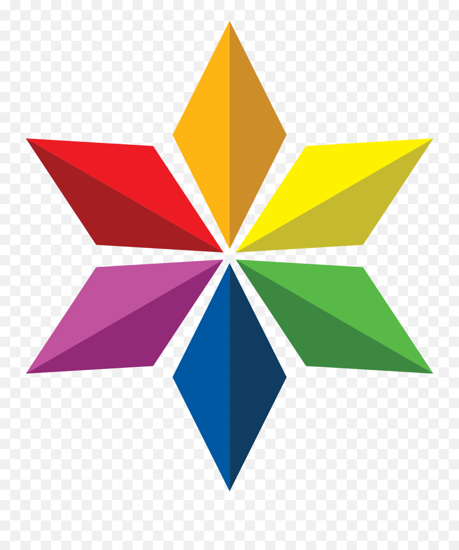 Rainbow Star - 6 Pointed Star Png Emoji,Six Point Star Emoji