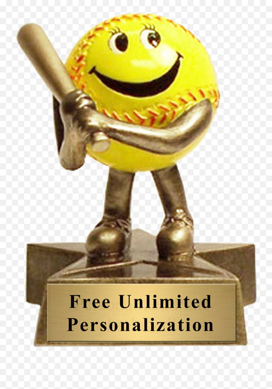 Little Buddy Softball Trophy - K2 Awards And Apparel Atividades Sobre O Solo Emoji,Yes Emoticon Snowboard