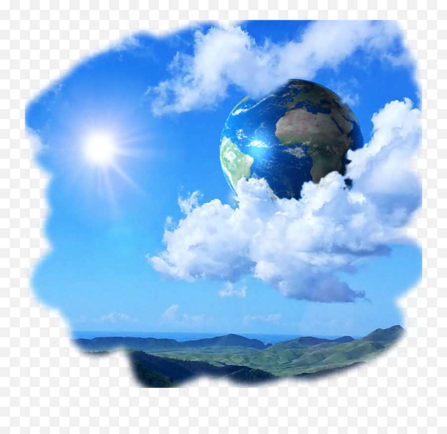 Clouds Earth Planet Scclouds Sticker - Vertical Emoji,Cloud Earth Emoji