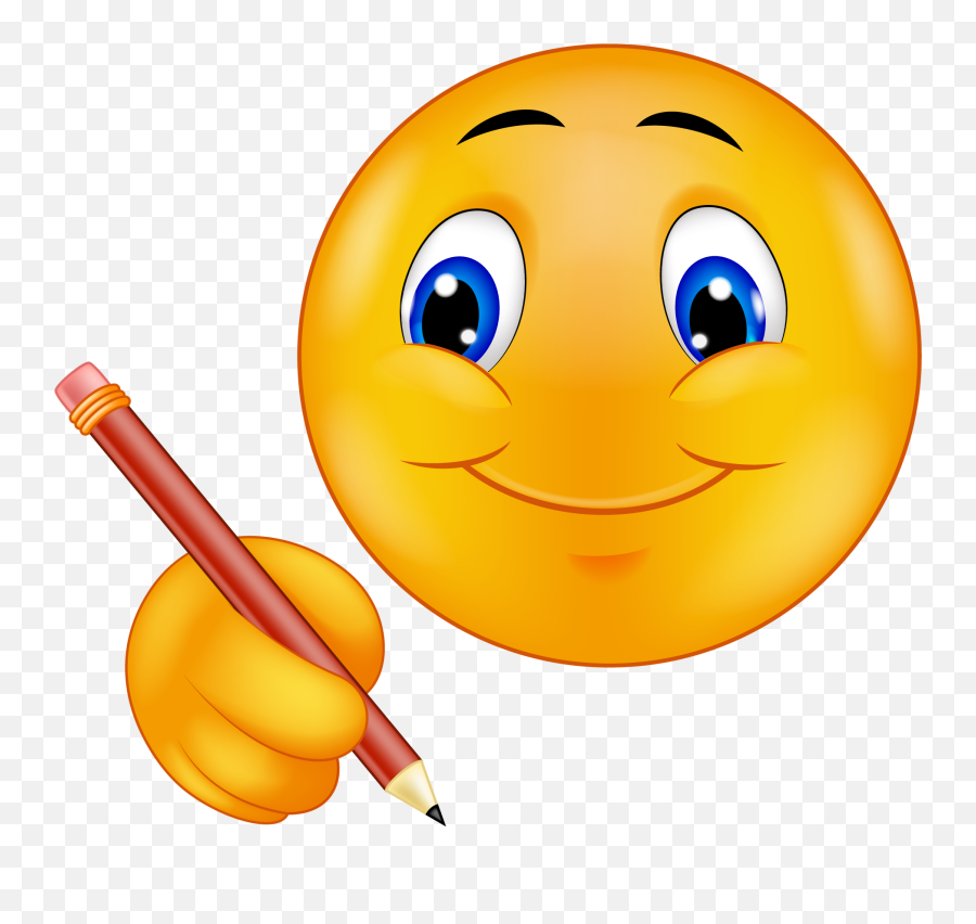 Smiley Emoticon Clip Art - Smiley Writing Emoji,Excited Emoticon