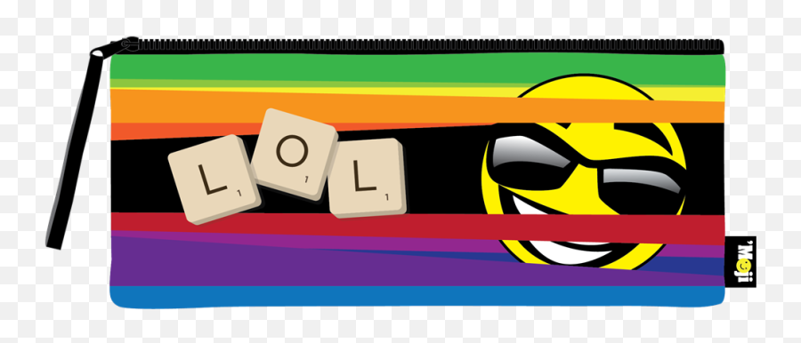 Moji Lol Pencil Bag 33cm Nylon Waltons - Smiley Emoji,Emoji Book Bags
