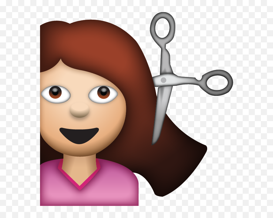 Download Woman Getting Haircut Emoji Icon File Hd Icon Free - Hair Cut Emoji Png,Girl Emoji