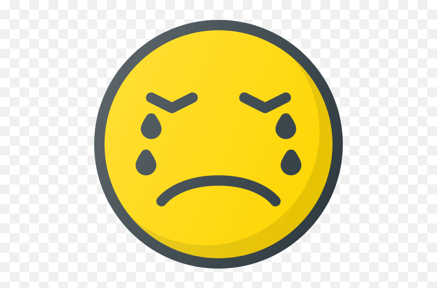 Cry Emoji Emote Emoticon Emoticons Icon - Free Download Cry Emote,Death Glare Emoticon