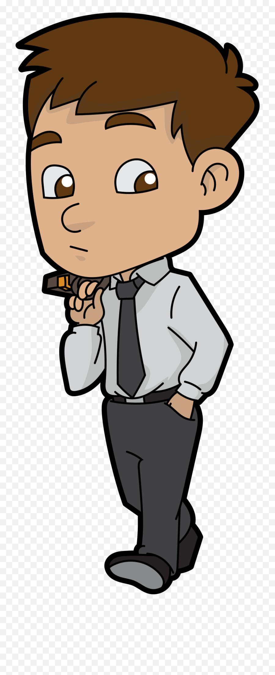 Curious While Walking Cartoon - Transparent Businessman Cartoon Png Emoji,Curious Emotion