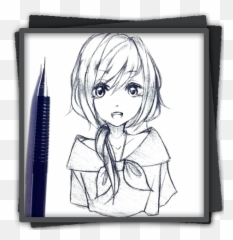 Drawing Anime Girls For Android - Download Cafe Bazaar Easy Girl Anime Sketch Emoji,Anime Think Emoji
