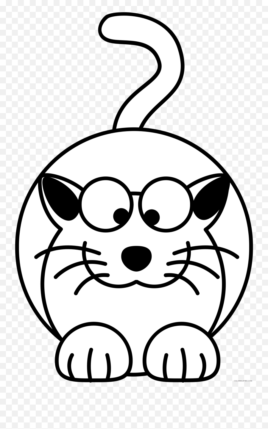 Kitty Cat Coloring Pages Kitty Cat 5 Bpng Printable - Cat Cartoon Face Colouring Emoji,Indian Boat Tiger Emoji