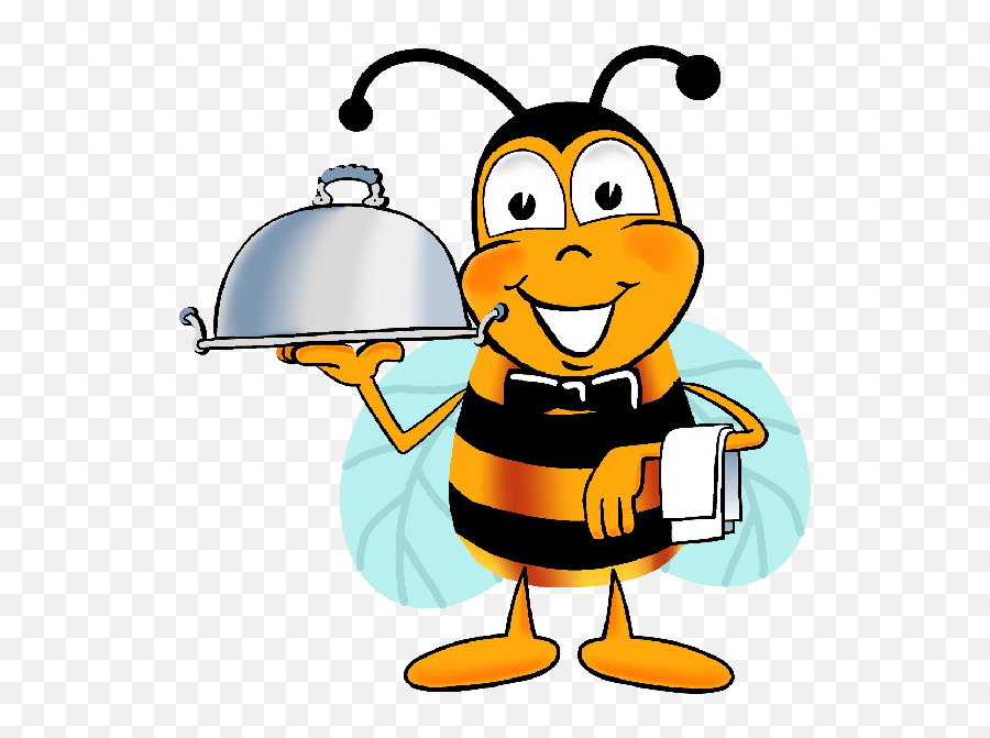 Cartoon Clipart Kiwanis Feeding Kids Feeding Futures - Bee Cartoon Bee With Food Emoji,:putnam: Emoji