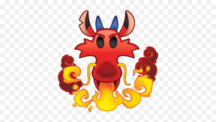 Mushu - Disney Emoji Blitz Mushu,Red Heat Emoji