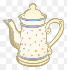 Cream Colored Tea Pot Clip Art Image - Jug Lineart Emoji,Teapot Emoji