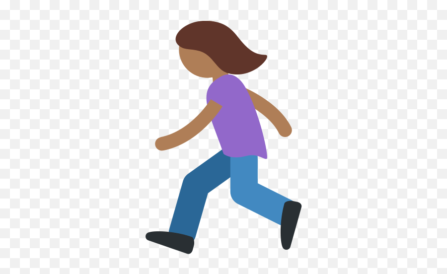 Woman Running Emoji With Medium - Person Running Emoji Twitter,Running Woman Emoji