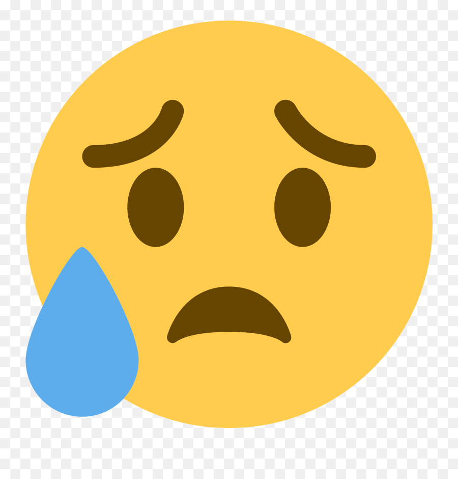 Sad But Relieved Face Emoji Clipart - Emoji Png,Sad Emojis