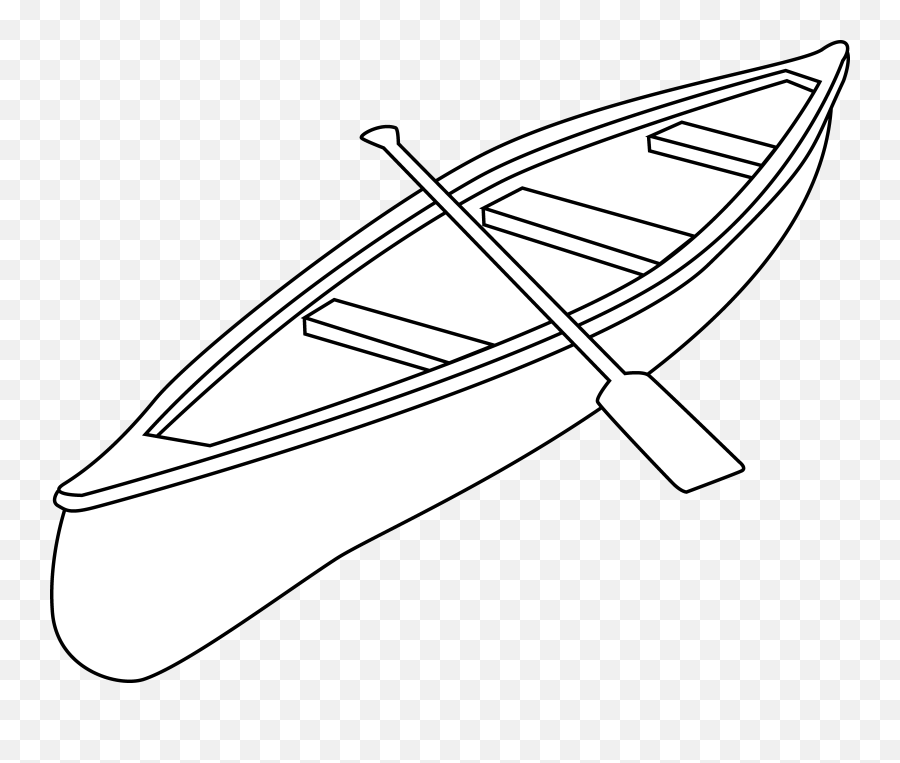 Canoe Clipart Black And White - Clip Art Library Canoe Clipart Black And White Emoji,Canoe Emoji