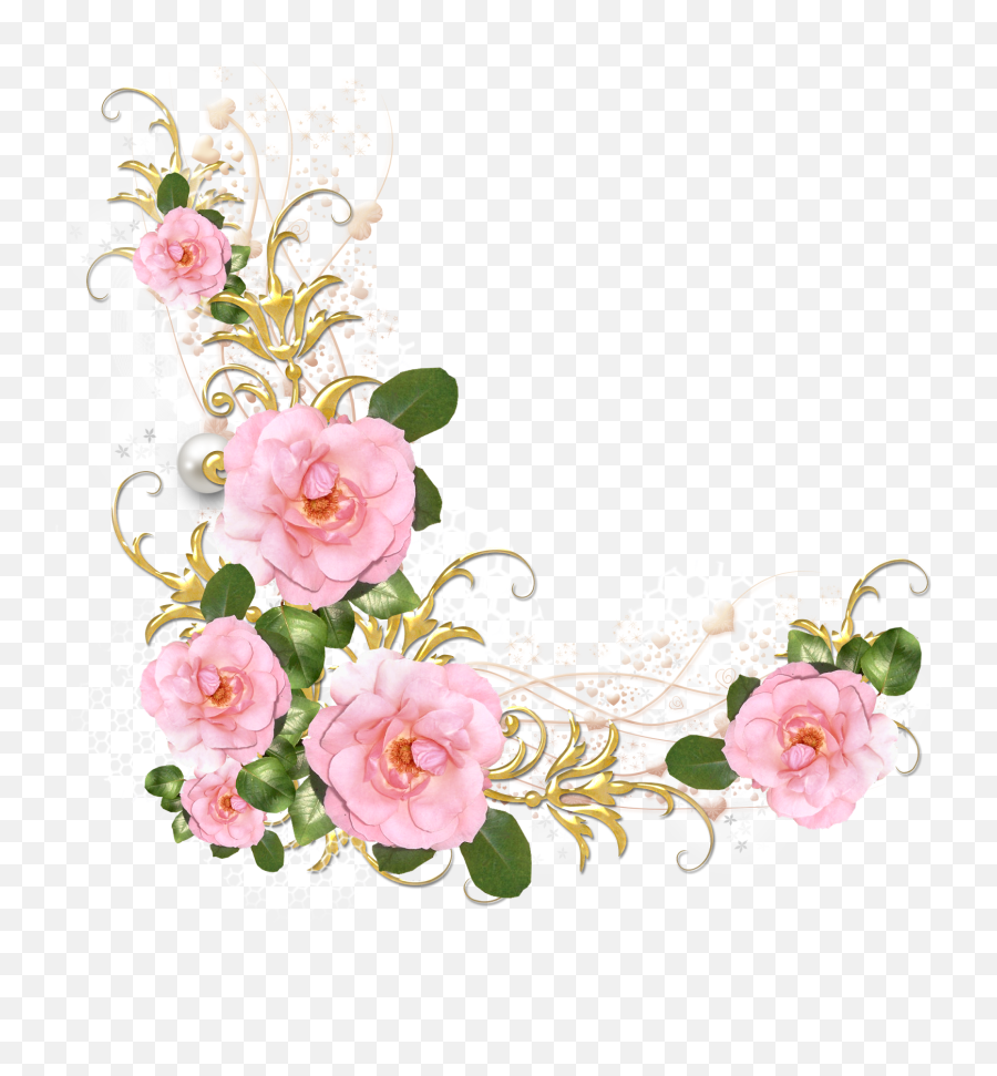 Pink Rose Frame Fuchsia Free Png Hq - Transparent Background Pink Roses Png Emoji,Emoticon Dia De Las Madres