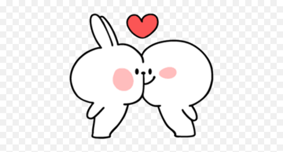 Spoiled Rabbit - Spoiled Rabbit Love Sticker Emoji,Bunny Kiss Gif Emojis