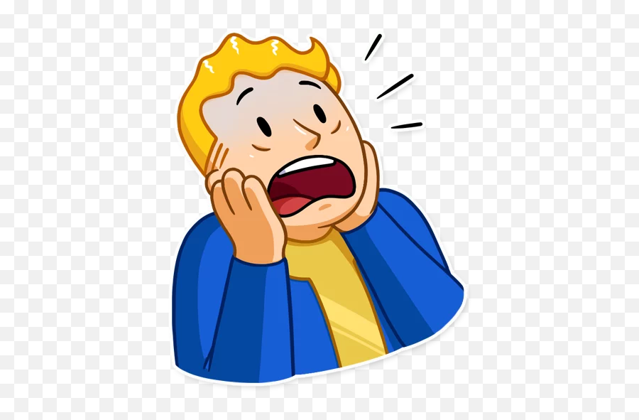 Telegram Sticker 15 From Collection Fallout Vault Boy - Happy Emoji,What Is A Good Emoji For Fall Out Boy