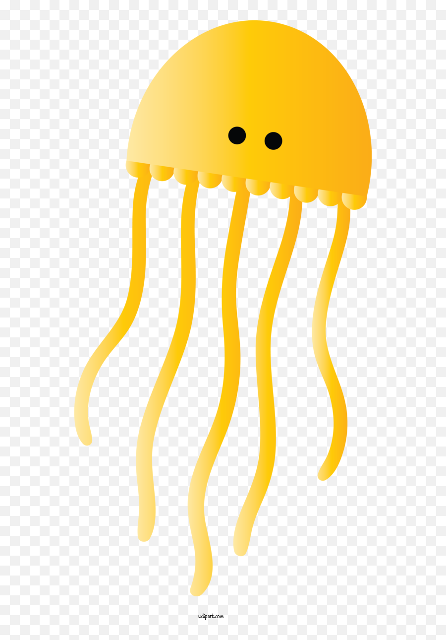 Animals Yellow Jellyfish Emoticon For - Big Emoji,Donkey Emoticon