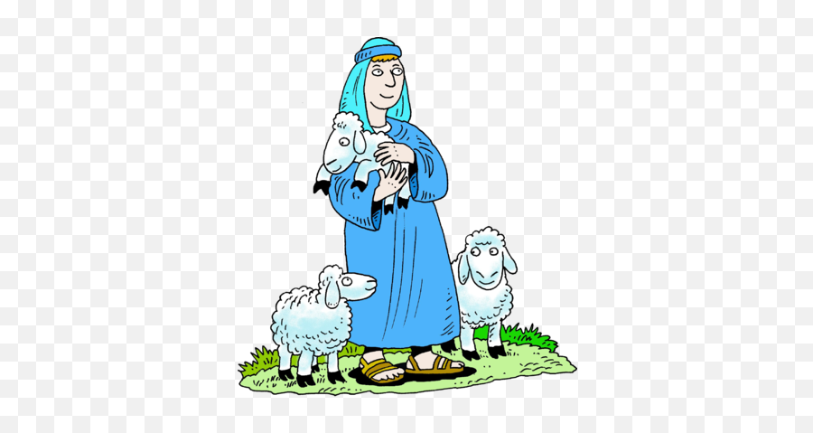 Sheep And Shepherd Clipart - Clip Art Library Shepherd Clipart Emoji,Sheep Emoticon