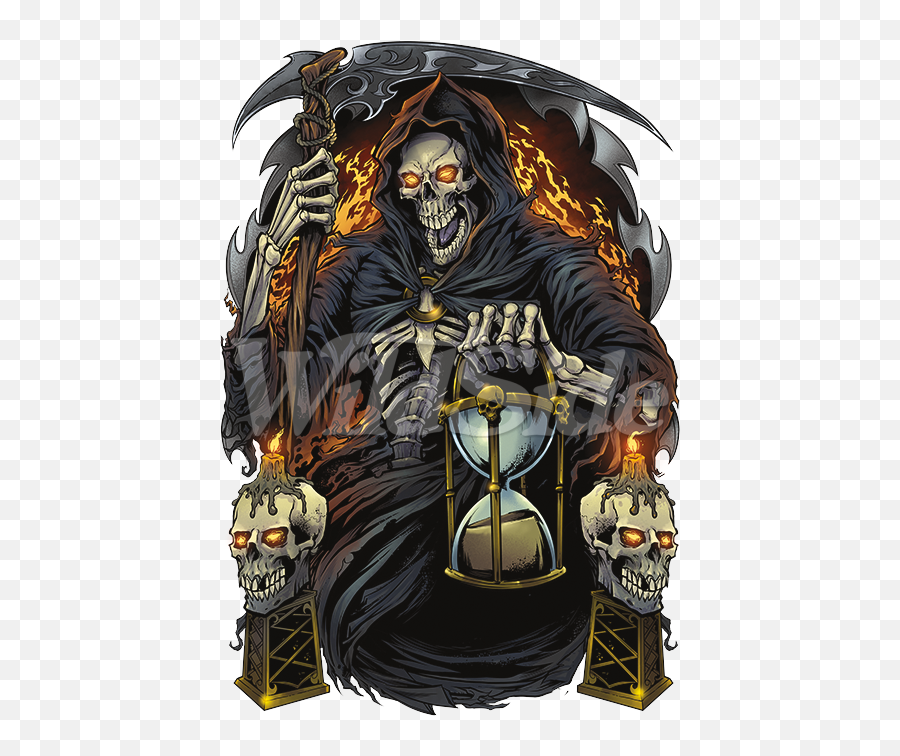 Grim Reaper With Hour Glass - Grim Reaper Emoji,Grim Reaper Emoticon Facebook