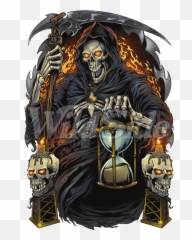 Grim Reaper With Hour Glass - Grim Reaper Emoji,Grim Reaper Emoticon Facebook