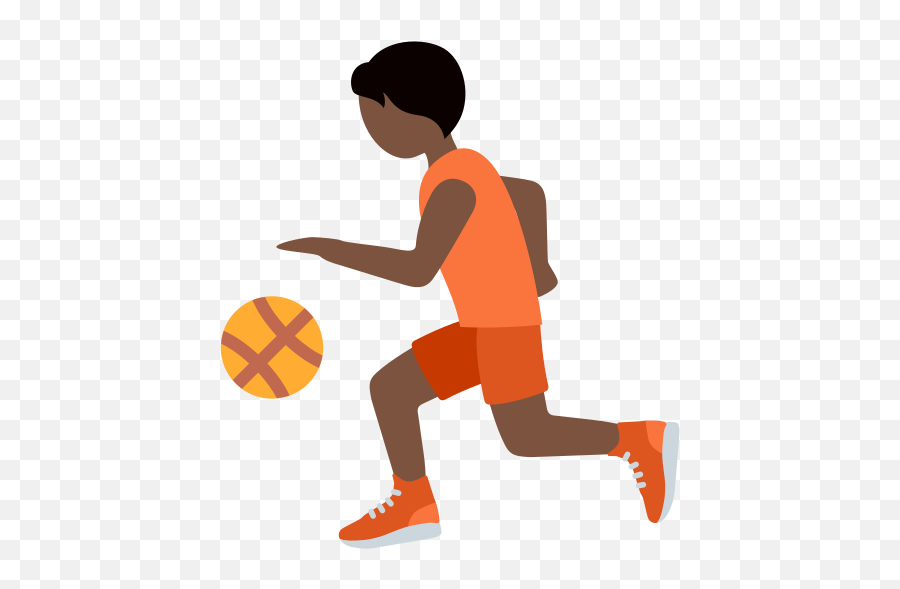 Dark Skin Tone Emoji - Person Bouncing The Ball,Basketball Player Emojis