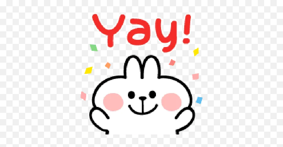 Spoiled Rabbit A Word Emoji Whatsapp - Dot,Happy Bunny Emoji Line