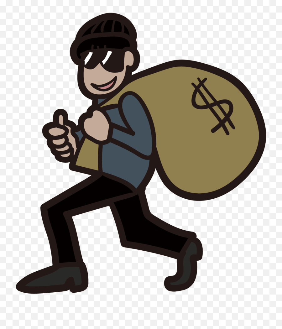Robber No Background - Transparent Cartoon Robber Png Emoji,Robber Emoji Png