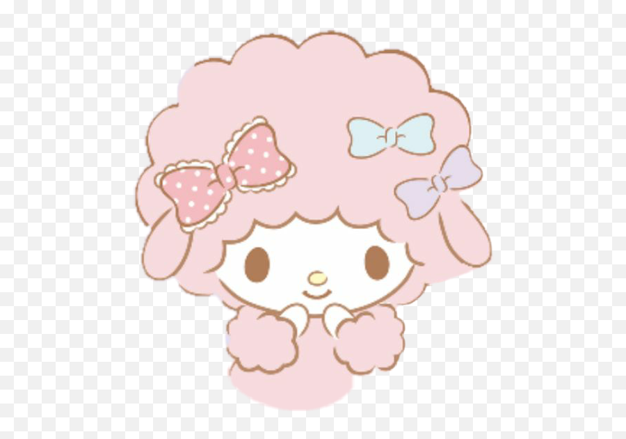 Lamb Sheep Ram Sanrio Sticker By Daniela Teixeira - My Sweet Piano Pink Emoji,Pink Sheep Emoticon