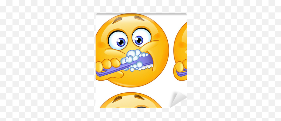 Emoticon Brushing Teeth Wallpaper U2022 Pixers - We Live To Change Emoji Tanden Poetsen,Teeth Emoticon