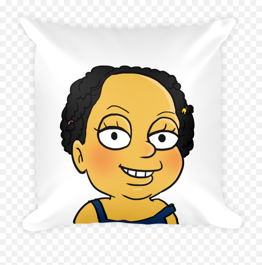 Personalized Caricature Pillow U2013 Yellow Cartoon Caricature - Happy Emoji,Emoticon Pillow Price