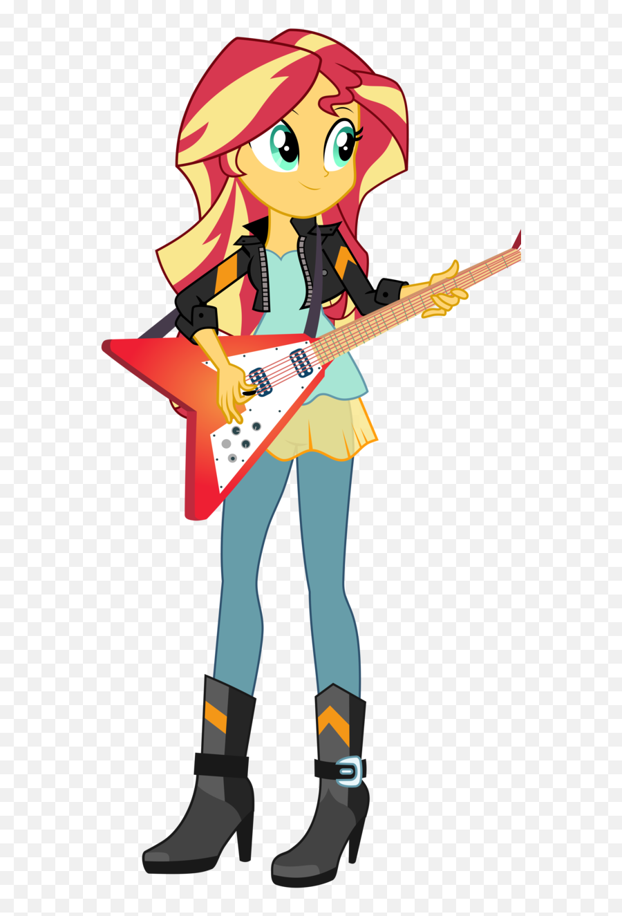 Guitar Png Clipart - Sunset Shimmer Playing My Little Pony Emoji,Emojis Guitar Png Transparent
