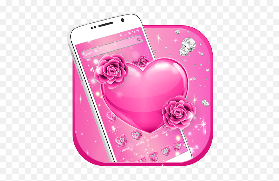 Gleaming Pink Heart - Iphone Emoji,Heart Emoji Andriod