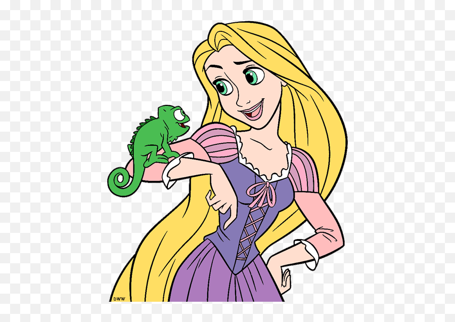 Rapunzel Clipart - Clip Art Library Drawing Rapunzel And Pascal Emoji,Tangled Emoji