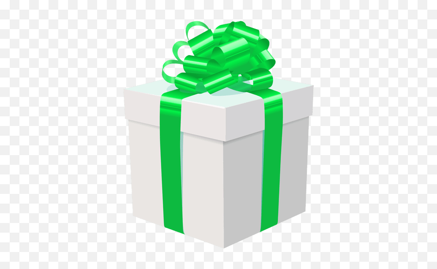 White Gift Box Green Bow Icon 2 Transparent Png U0026 Svg Vector Emoji,Gift Package Emoticon