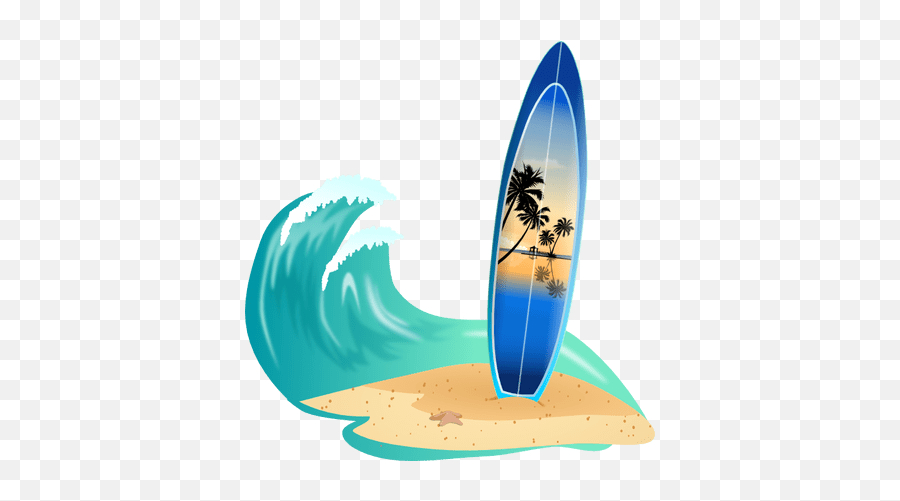 Surfboard Clipart Cartoon - Cartoon Surfboard Emoji,Surfing Emoji