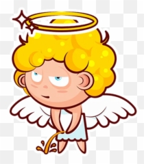 Baby Angel By Dona Walls - Sticker Maker For Whatsapp Emoji,Brown Baby Angel Emoji