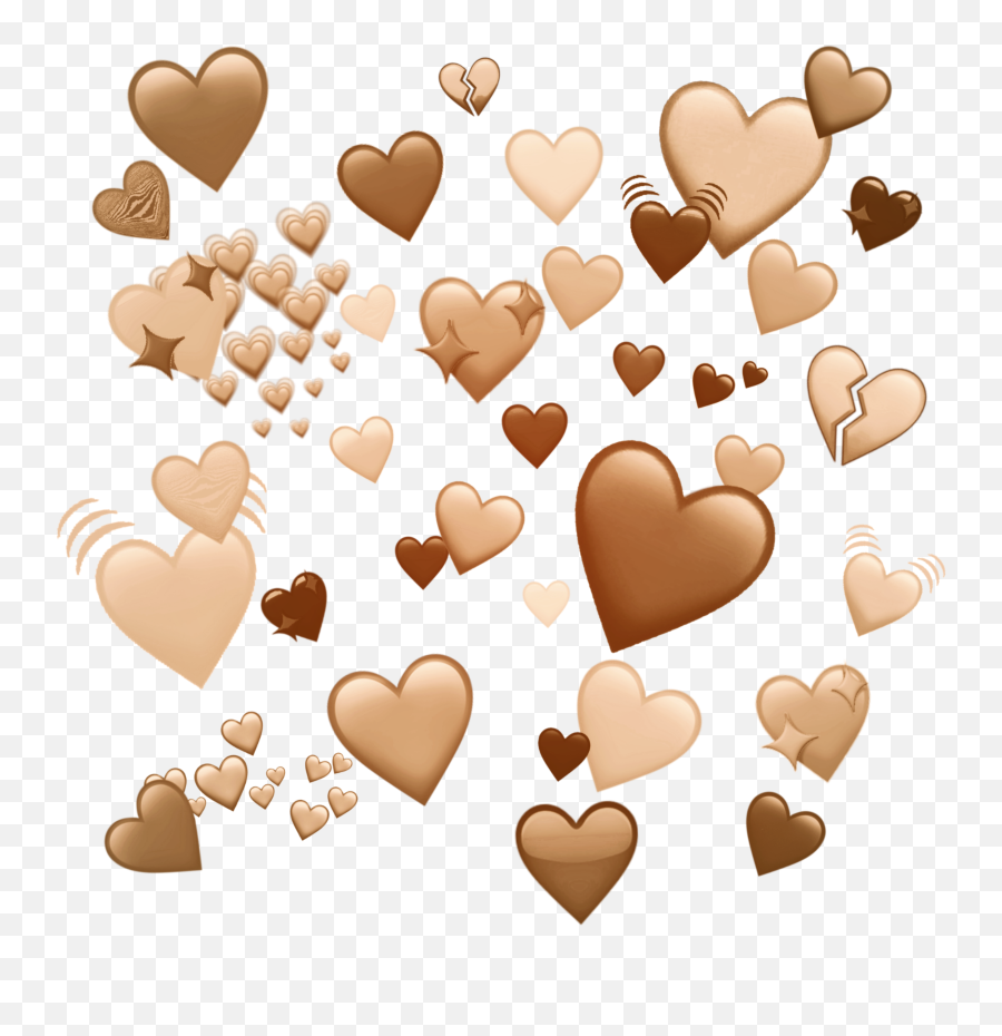 Brown Chocolate Emoji Heart Sticker By Nastyaleung,Heart Emoji Aesthetic