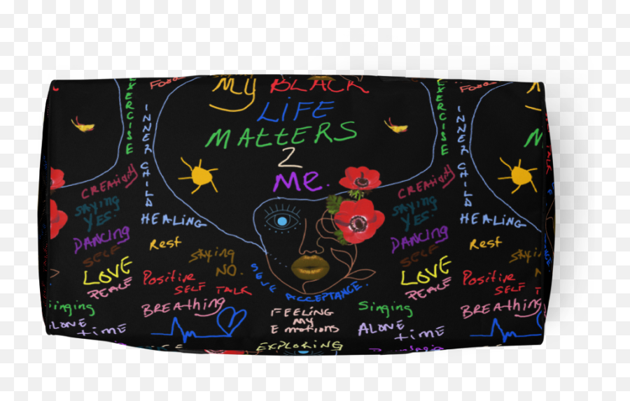 My Black Life Matters To Me Duffle Bag U2013 Mika Relli Emoji,Brea Emoji