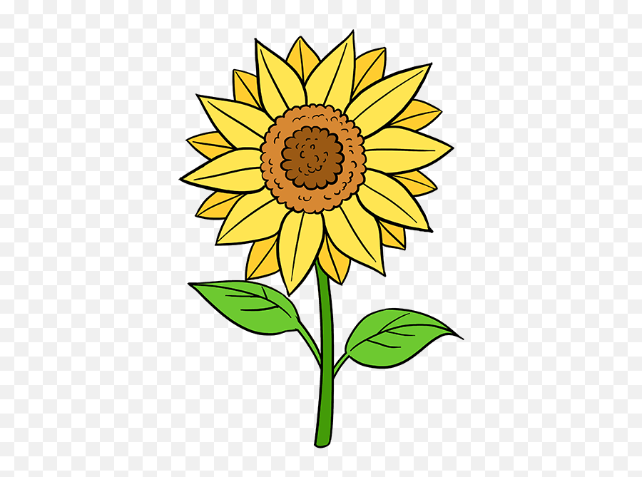 Kindergarten Clipart Sunflower Kindergarten Sunflower - Sunflower Flower Drawing For Kids Emoji,Sunflower Emoticon