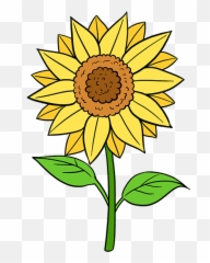 Kindergarten Clipart Sunflower Kindergarten Sunflower - Sunflower Flower Drawing For Kids Emoji,Sunflower Emoticon