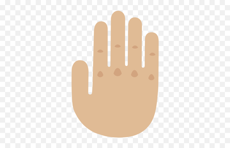Raised Back Of Hand With Medium - Light Skin Tone Emoji,Hand Emoji Tones