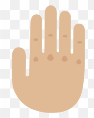 Raised Back Of Hand With Medium - Light Skin Tone Emoji,Hand Emoji Tones