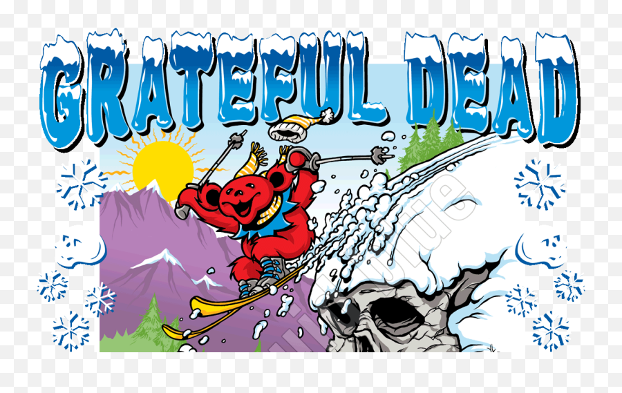 Grateful Dead Bear Mountain Tee - Grateful Dead Dancing Bear Ski Emoji,Grateful Dead Emoji For Android