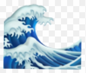 Waves Emoji Iphone Sticker - Great Wave Off Kanagawa Emoji,Emoji Of A Wave
