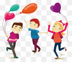 Cartoon Illustration Friends Playing - Happiness Best Poster Emoji,Friendship Emoji