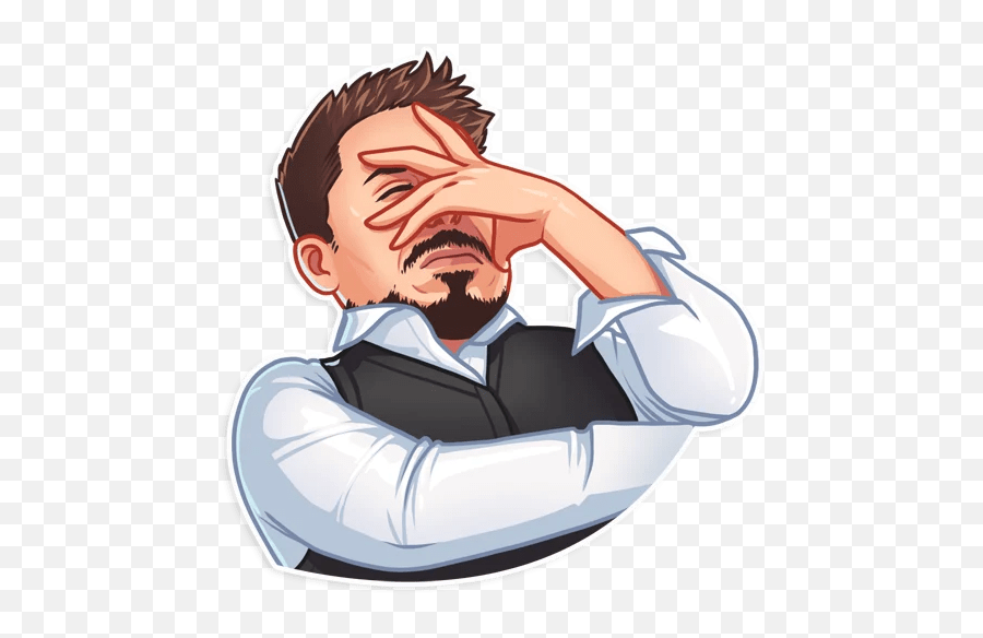 Iron Man Telegram Stickers Emoji,Facepalm Emoji