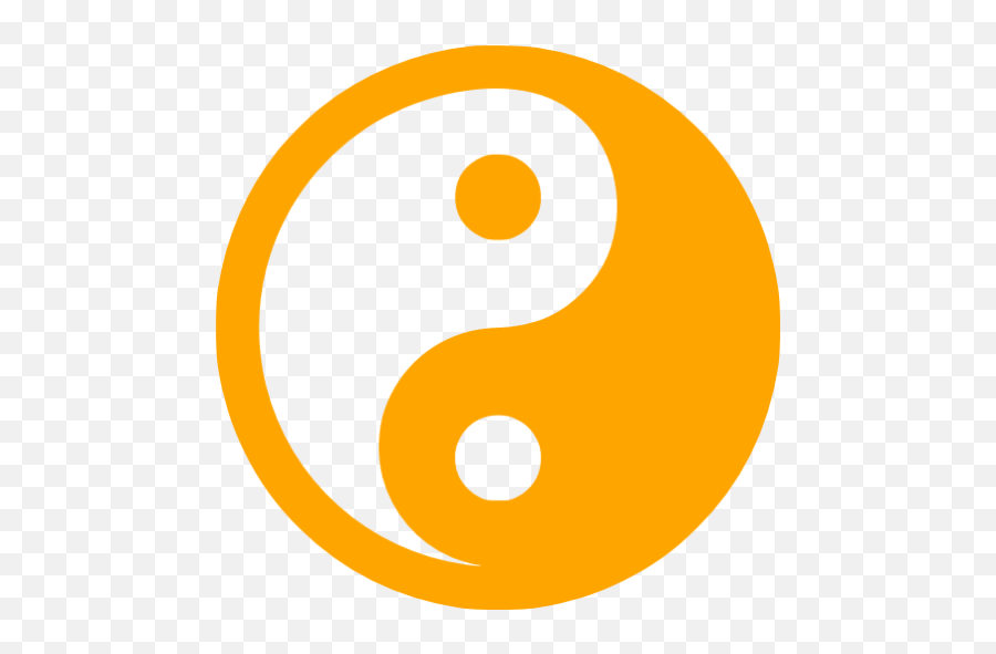 Orange Yin Yang Icon - Yin Yang Icon Orange Emoji,Yin & Yang Emoji